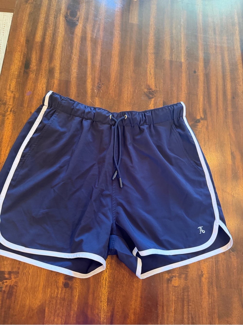 Tailored athlete navy swim trunks